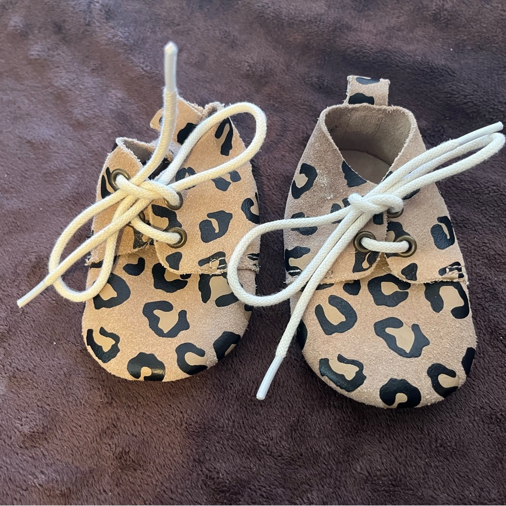 Leopard Print Moccasins for Kids